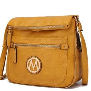 MKF LUCIANA CROSSBODY BAG WITH DUST COVER MUSTARD NEW WITH TAGS